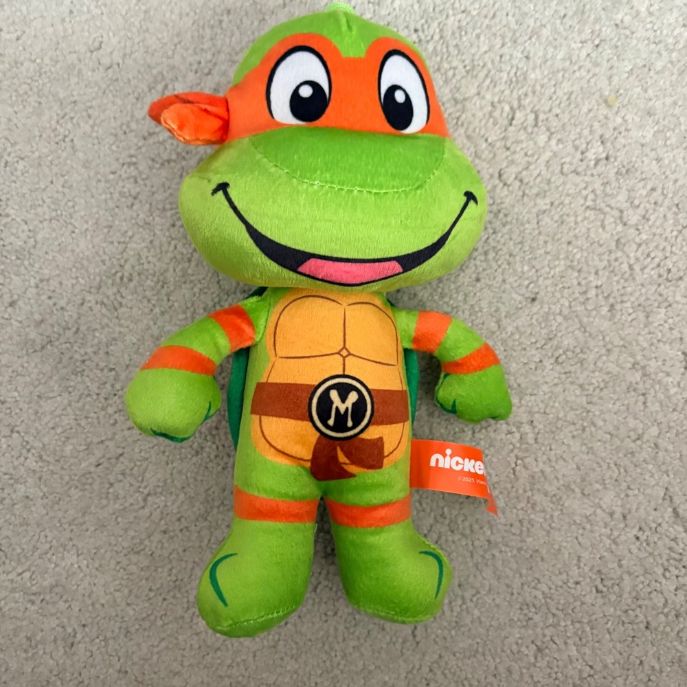 Michelangelo Nickelodeon Plush Toy Good Stuff TMNT Orange Green 9 inch